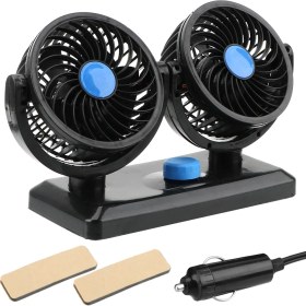 Resim Verto Araç Içi Torpido Üstü Çift Fanlı Oto Vantilatör 12 V 