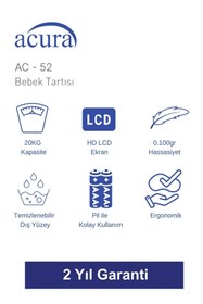 Resim ozbience Dijital Bebek Tartısı 20kg, CE Onaylı, Güvenilir ve Hassas Ölçüm 