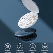 Resim Evrensel USB Bağlantı Kablosu Taşınabilir Adaptör Kiti, Çok Fonksiyonlu USB Adaptör Kart Depolama Çantası, Hızlı 60W Şarj, Usb-C/Usb-A/Micro-Usb Lightning Kablosu Seti, SIM Kart Yuvası. 