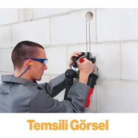 Resim Elektrikli EX-75121 Kazımalı Tozsuz Duvar Kanal Açma Kesme Makinesi 1450 W Beton Kesici 1800 Devir 