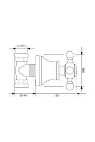 Resim Hafele Beatrıx Ankastre Stop Valf - Antik Gümüş 