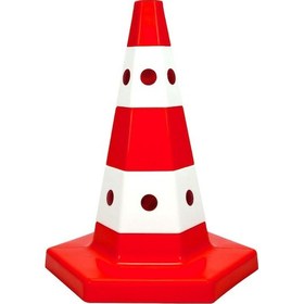 Resim Klasik Kedi Gözlü Trafik Konisi 50 Cm Trafik Dubası N11.7 