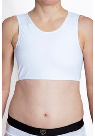 Resim FTMSMALLS Binder Göğüs Korsesi Jinekomasti Korsesi Göğüs Düzleştirici Ve Toparlayıcı Korse Beyaz 