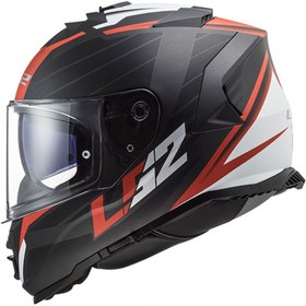 Resim LS2 Ff800 Storm 2 Nerve Mat Black Red Motorcu Kaskı 