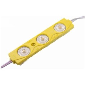 Resim 12 Volt 1.2 Watt 3’lü Mercekli 2835 Modül Led Sarı Amber - 10 Adet 