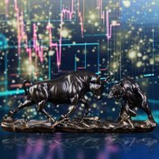 Resim 1 adet, Borsa Boğa ve Ayı Dövüşü Heykeli, Yüksek Kaliteli Reçine Süs, Finansal Masa Süsü, Ofis Sanat Süsü, Anneler Günü Hediyeleri, Ev Dekoru, Oda Dekoru 