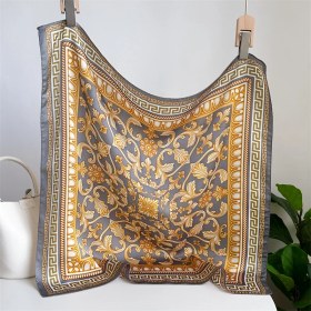 Resim Fernca1 Çizgili Eşarp Ipek Eşarp 70CM Küçük Kare Kafa Bandı Saç Türbanı Kravat Çanta (Yurt Dışından) 