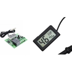 Resim Problu 12V Dijital Nem ve Isı Ölçer ve Kontrol Cihazı 