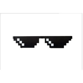 Resim Moonbıffy Mozaik Güneş Gözlüğü - Erkek & Kadın İçin Piksel Desenli Trendy Aksesuar Chınagri51 Gri 