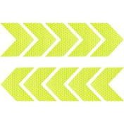 Resim Jms Araba Aksesuarları Kendinden Yapışkanlı Koruyucu Araba Dış Gövde Yansıtıcı Etiket Bant 10 Adet Sarı 