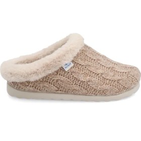 Resim Kadın Terlik/ Panduf ( Ev ) B3 W64 Uz Fly Flot Cloth Woman Slıpper 6009-BEIGE 