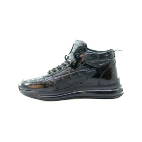 Resim Yaşar Kaşlı Erkek Hakiki Deri Air Taban Sneaker Bot (40-44) 23k Ykö-14093 M SİYAH KIRIŞIK RUGAN 