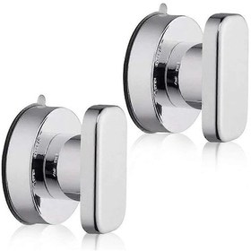 Resim Adet Vantuzlu Kapı Kolu, Vantuzlu Çekme Kolu Çekmece Dolabı Buzdolabı Cam Kapısı Güçlü Vantuzlu - Gümüş 