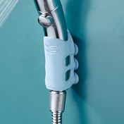 Resim 1 adet Ayarlanabilir Silikon Emme Kupası Duş Başlığı Tutucu - Evrensel Banyo Aksesuarları için Duvar Montajlı Duş Başlığı Rafı 