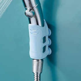 Resim 1 adet Ayarlanabilir Silikon Emme Kupası Duş Başlığı Tutucu - Evrensel Banyo Aksesuarları için Duvar Montajlı Duş Başlığı Rafı 