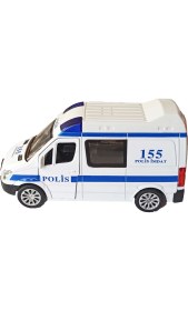 Resim Meva Metal Işıklı Sirenli Çek Bırak Polis Ekip Otosu 