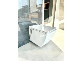 Resim Creavit Trend Kare Asma Klozet + Nkp Duroplast Yavaş Kapanır Kapak 