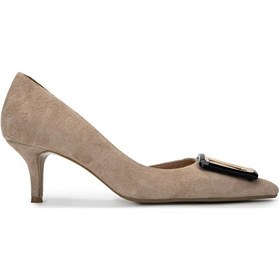 Resim Tamer Tanca Kadın Hakiki Deri Taş Süet Topuklu Ayakkabı 492 55203 Bn Ayk Y25 Tas Suet Taş 