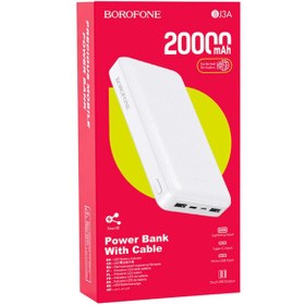 Resim Borofone 20000mAh 74Wh Dual USB Output, USB-C Input ve Micro USB Input Powerbank iPhone ile Uyumlu BJ3A 