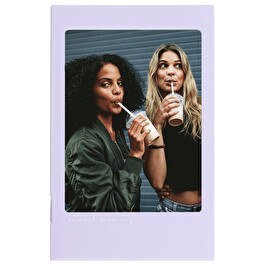 Resim Fujifilm Instax Mini Film Uyumlu Lila Katlanılabilir Fotoğraf Çerçevesi 