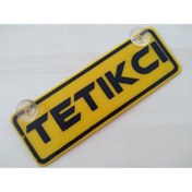 Resim Aksesuar Sarı Dekor Plaka - Tetikçi (22x7,5cm) Vantuzlu Pleksi (dekor Levha) Sarı Plaka 