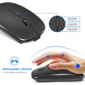 Resim Duhalıne Bluetooth Şarjlı 2.4ghz Kablosuz Mouse Sessiz Tıklama 