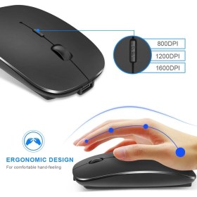 Resim Duhalıne Bluetooth Şarjlı 2.4ghz Kablosuz Mouse Sessiz Tıklama 