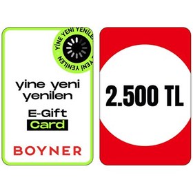 Resim Boyner Digital Hediye Kartı 2500 TL 