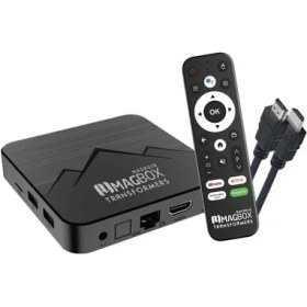 Resim Magroid Transformers 32 GB HDD 4 GB Ram Bluetooth 5g Wifi Ses Komut Kumandalı Android Tv Box 