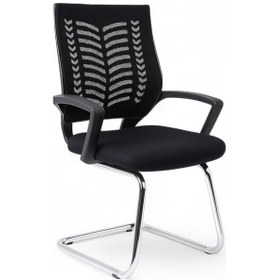 Resim Yumi Fileli Misafir Bekleme Koltuğu Ofis Koltuğu Büro Koltuğu Bekleme Siyah 