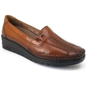 Resim Forelli Moriza Deri Anatomik Günlük Bayan Ayakkabı-taba - 39,5 Taba 