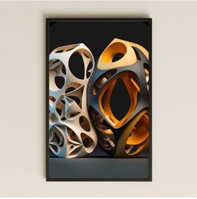 Resim Parametrik Organik Formlu Şeffaf Pleksi Tablo 