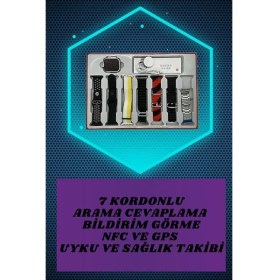 Resim Kont Kulak Üstü P9 Kablosuz Bluetooth Kulaklık ve 7 Kordonlu Akıllı Saat 
