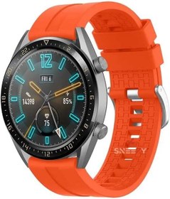 Resim Huawei Watch 3 Elite-Classic 46mm-Watch 3 Pro-Elite 22mm İle Uyumlu NovaGT Supreme Silikon Kordon Turuncu 