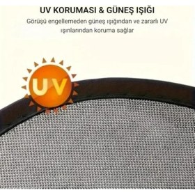 Resim Cekar Store Uv Korumalı 2 Adet Araç Yan Cam Güneşlik Sineklik 65X38CM Araç Yan Cam Güneşlik Araç Perdesi 