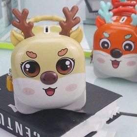 Resim Geyik Temalı Çocuklar İçin Kumbara, Kilit ve Anahtarlı Para Biriktirme Kutusu 