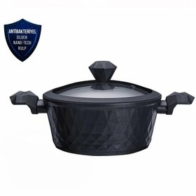 Resim Karaca Bio Diamond Antibakteriyel Kulp İndüksiyon Tabanlı 24 cm 4 Lt Tencere 