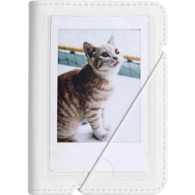 Resim Instax Mini 12 Beyaz Fotoğraf Makinesi-20'lu Film-Mini Albüm ve Deri Kılıf Seti 