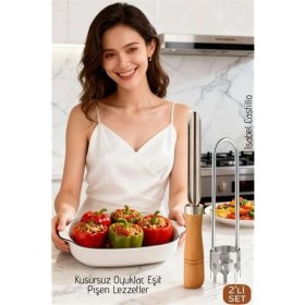 Resim Marsilyan Paslanmaz Çelik 2’li Profesyonel Kabak ve Dolma Biber Oyacak Seti - Gurme Tasarım 