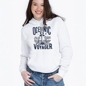 Resim Voyager Tasarımlı Kapşonlu Kadın Sweatshirt 