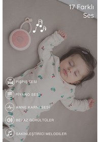 Resim Beyaz Gürültü Cihazı Pışpışlı Ninnili Radyasyon İçermeyen Bebek Uyku Arkadaşı 