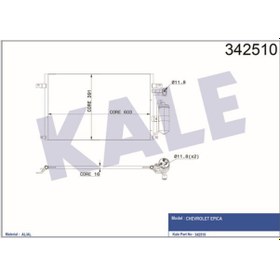 Resim KALE OTO Radyatör 342510 Klima Radyatörü Epıca 