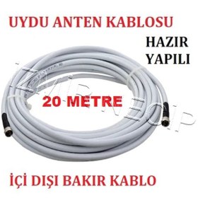 Resim Hazır Uçlu Tak Çalıştır 20 Metre Çanak Uydu Anten Kablosu 