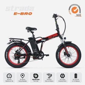 Resim Strada E-Bro Hidrolik Disk Fat Bike Katlanabilir 20 Jant Elektrikli Bisiklet 