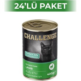 Resim Challenge Kuzu Etli Yetişkin Kedi Konservesi 400 Gr 24 Adet 