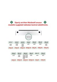 Resim Macbook Air Uyumlu 13" M1 A2337 Parlak Şeffaf Kılıf Koruyucu + Ekran Koruyucu Film 