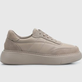 Resim Vizon Deri Kadın Sneaker 
