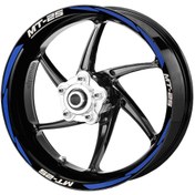 Resim Deeb Yamaha Mt25 Jant Şeridi Reflektif Mavi Beyaz Model S 