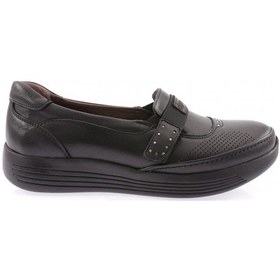 Resim Dgn 1035-23y Kadin Dolgu Taban Cirtli Comfort Ayakkabi 1035-1506-R1534 Siyah 