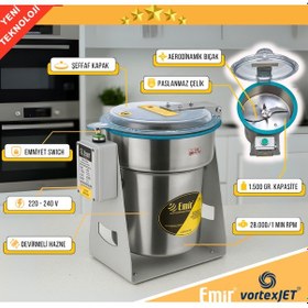 Resim Zerdeçal Öğütücü Değirmen Makinesi 1500 Gr 28000 Devir 